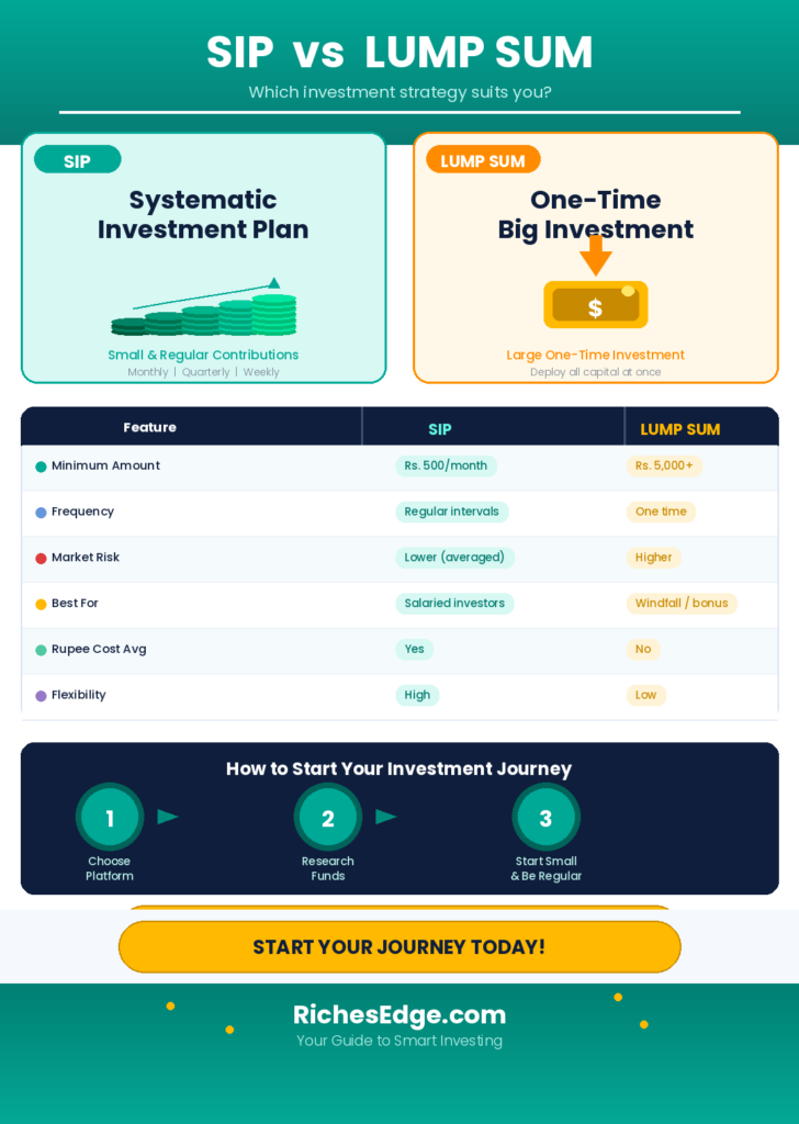 SIP vs Lump Sum investment strategy comparison in mutual funds